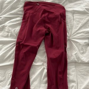 Maroon size 4 lululemon leggings